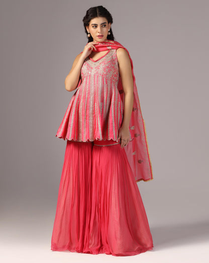 Pink Kashmiri Set