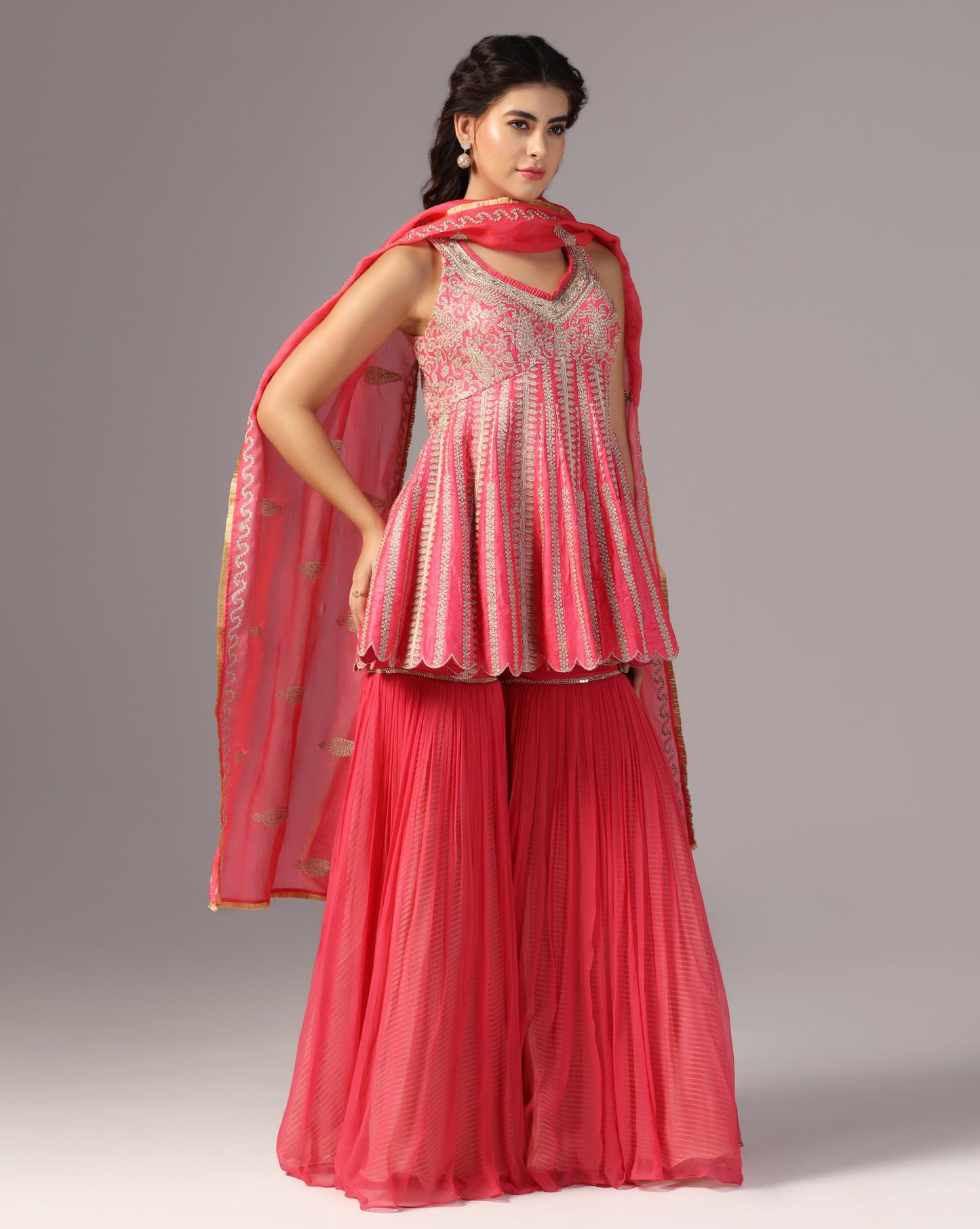 Pink Kashmiri Set