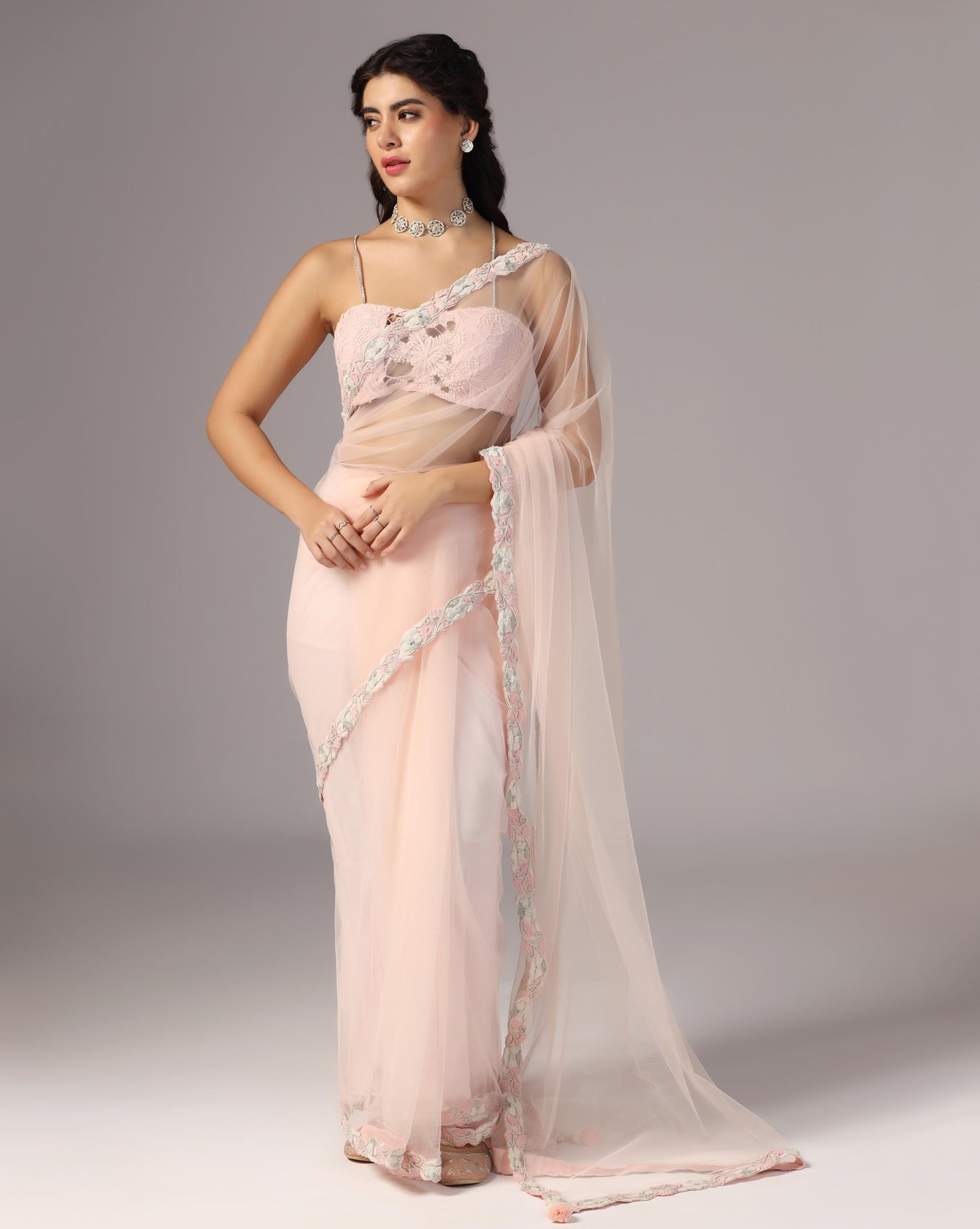 Pink Saree