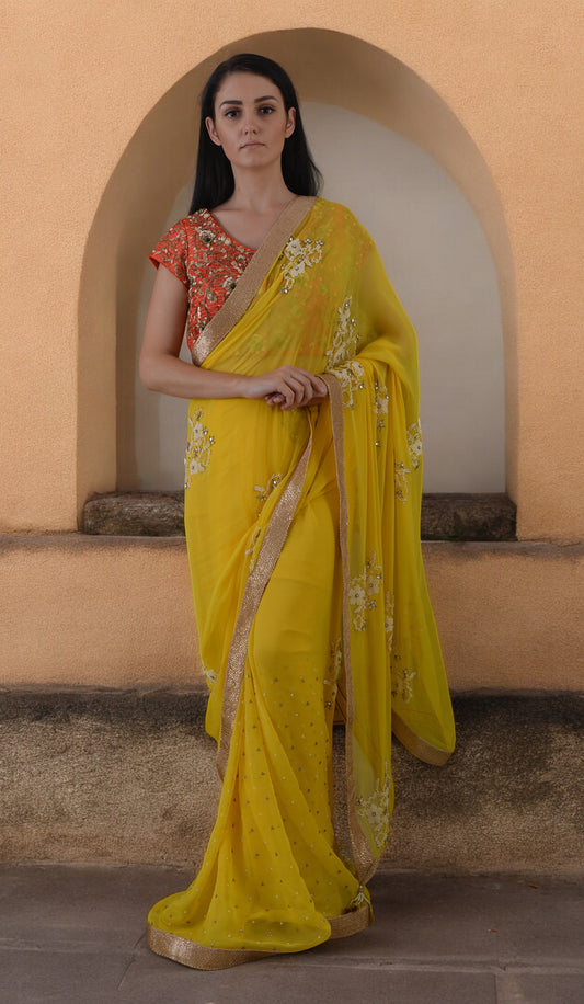 YELLOW SAREE