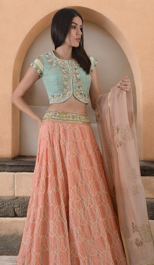 PEARL WORK LEHENGA