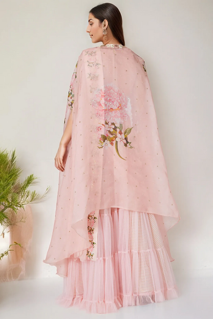 Blush Pink Printed Lehenga Set