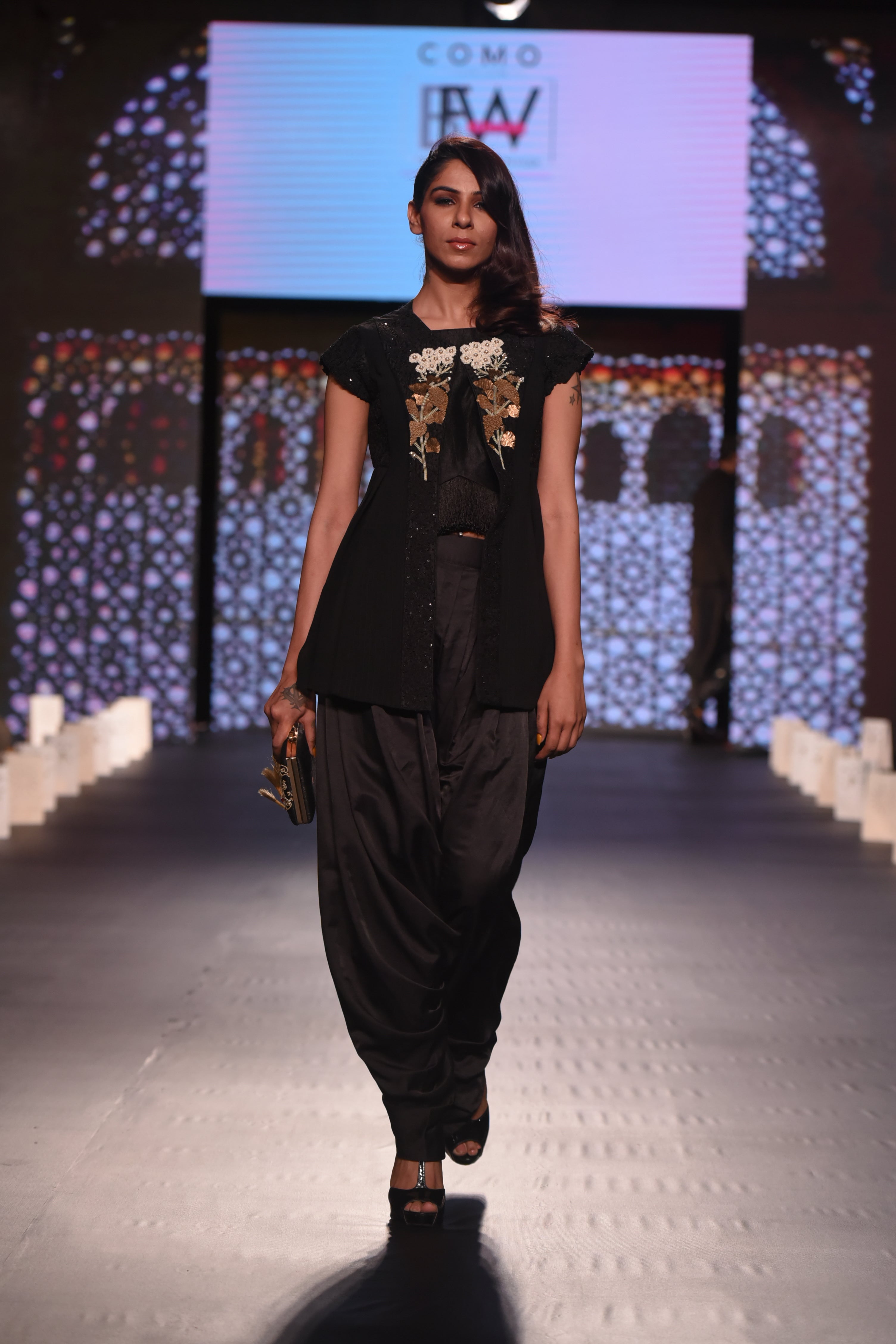 Buy Aqua Dhoti Pants Sari With Embroidered Choli Online for Women by MEHAK  MURPANA  3816869